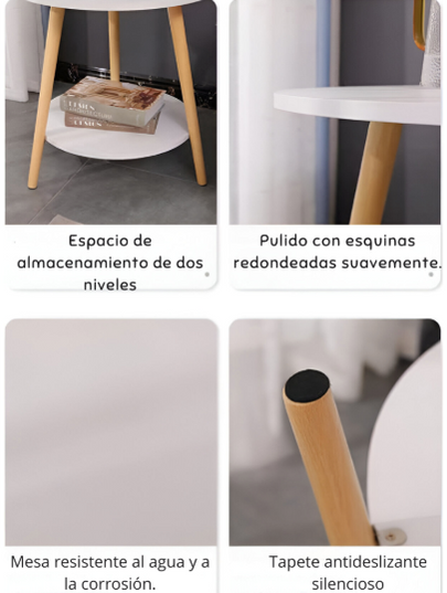 Mesita De Noche Con Diseño Nórdico