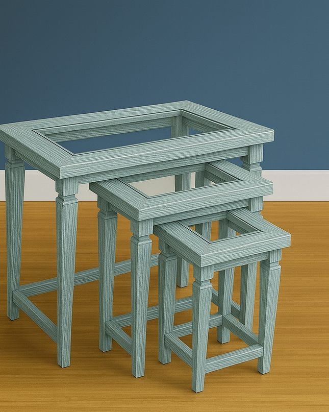 Mesa Nido con vidrio