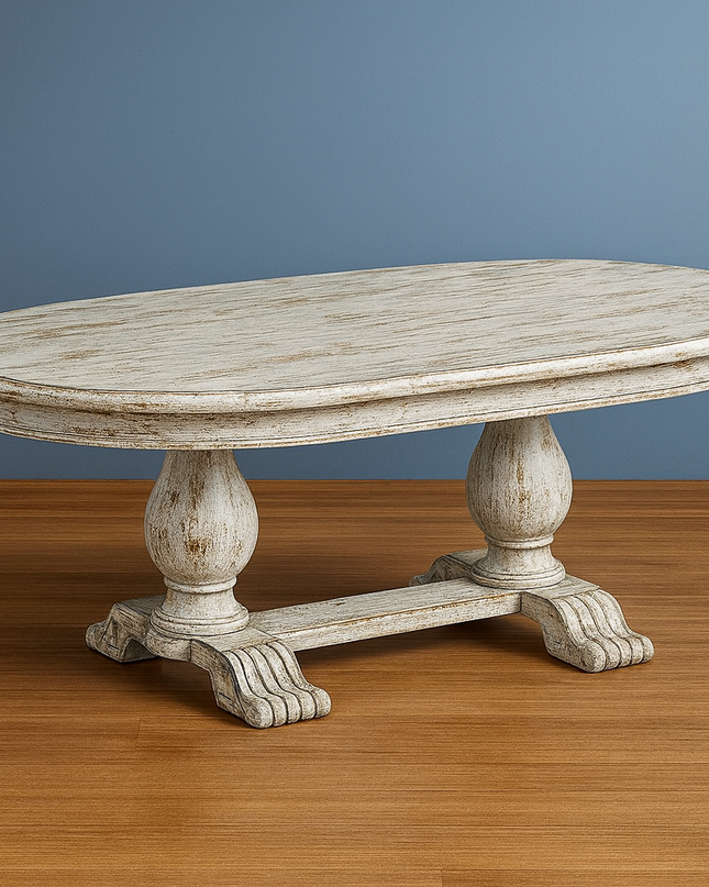 Mesa Ovalada con Patas de León (con o sin extensión)