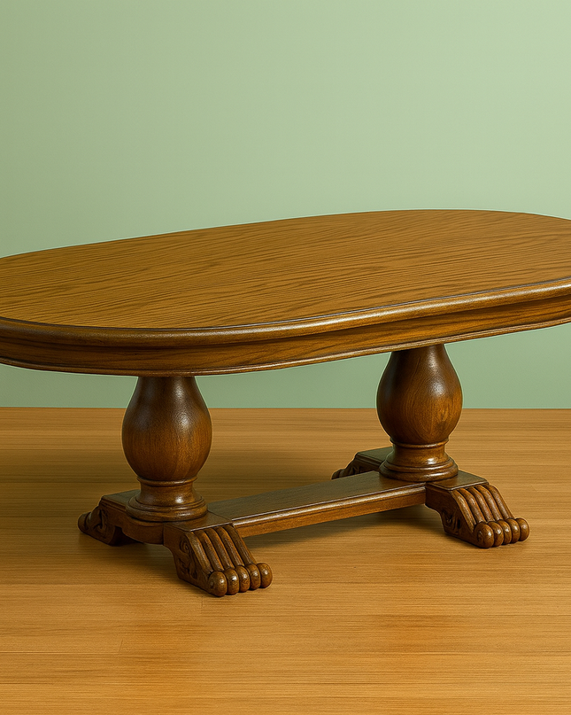 Mesa Ovalada con Patas de León (con o sin extensión)
