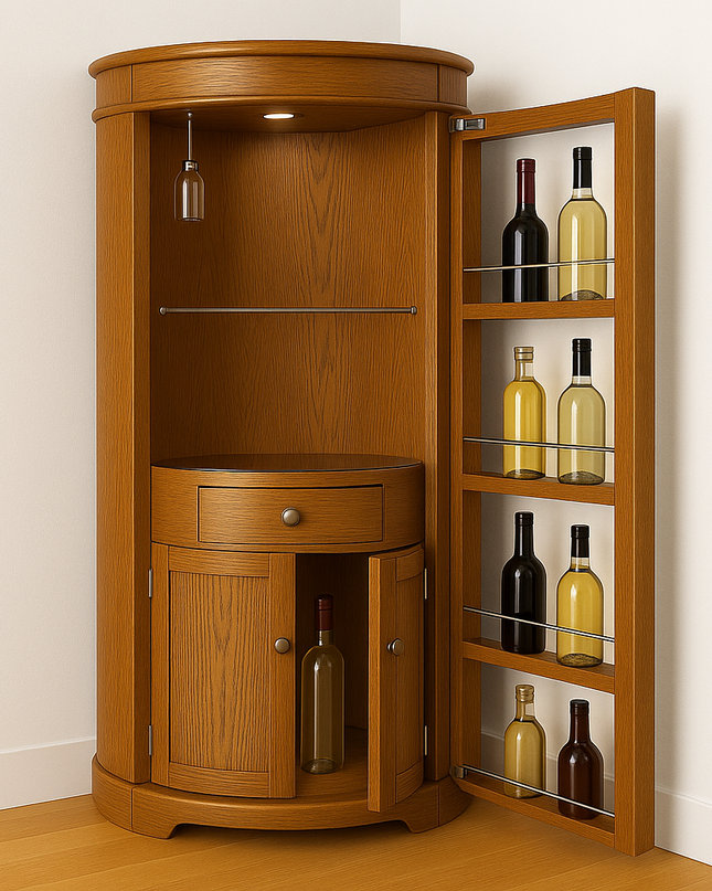 Bar Esquinero con Puerta Deslizante Oculta
