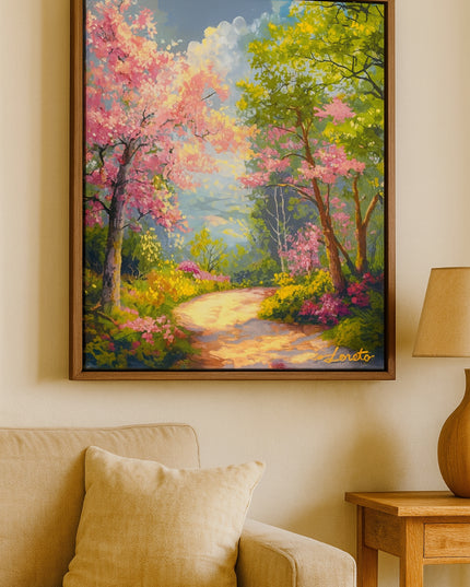 Pintura de Paisaje de Sendero en acrílico