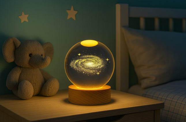 Lámpara Bola Cristal Led Galaxia