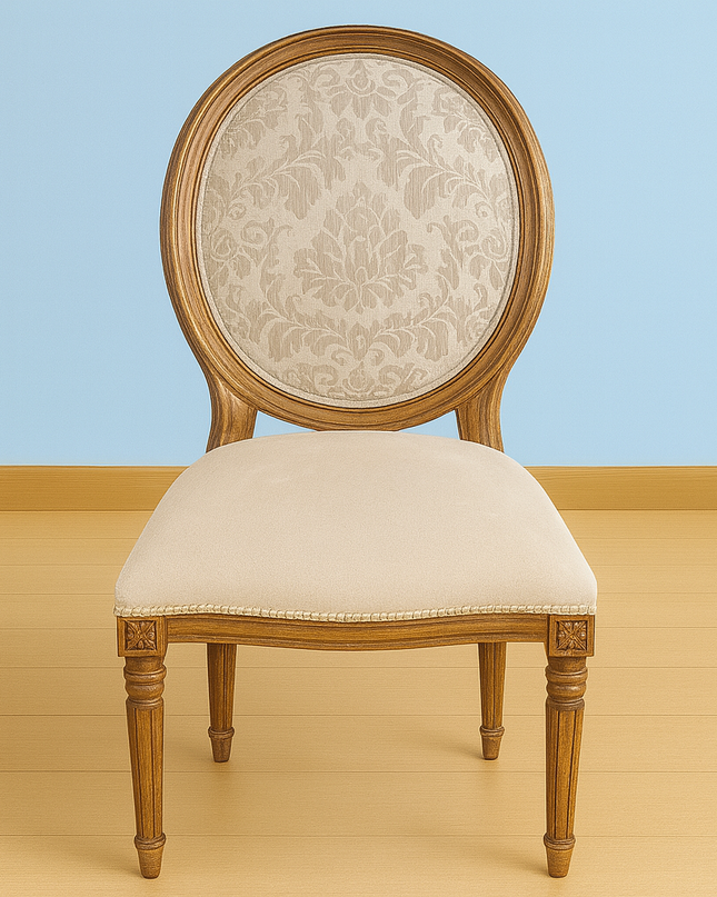 Silla Medallón Acabado Barniz