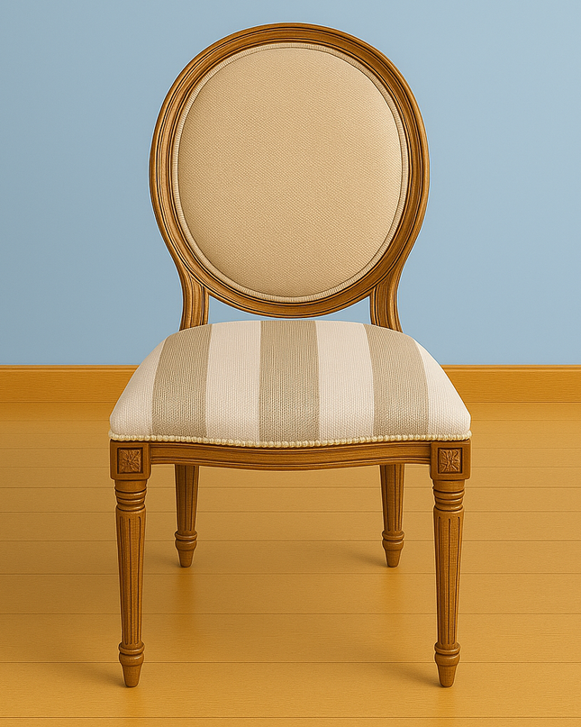 Silla Medallón Acabado Barniz