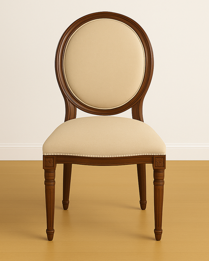 Silla Medallón Acabado Barniz