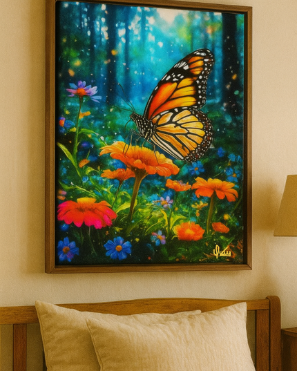 Pintura de Mariposa arte pop en acrílico