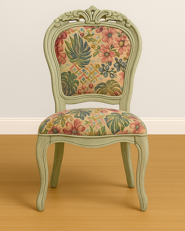 Silla Victoriana Acabado Decapado o Albayalde